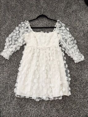 Betsey Johnson White Textured Mini Dress